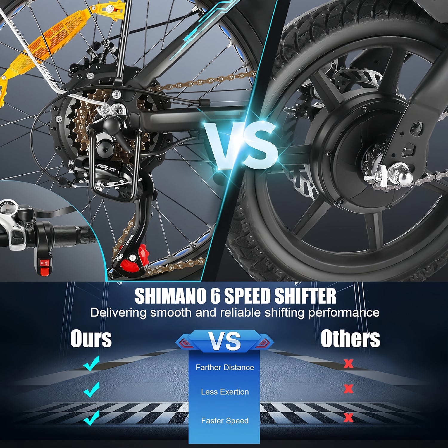 UBEB01 Folding Fat Tire Electric Bike - 500W All-Terrain Ebike