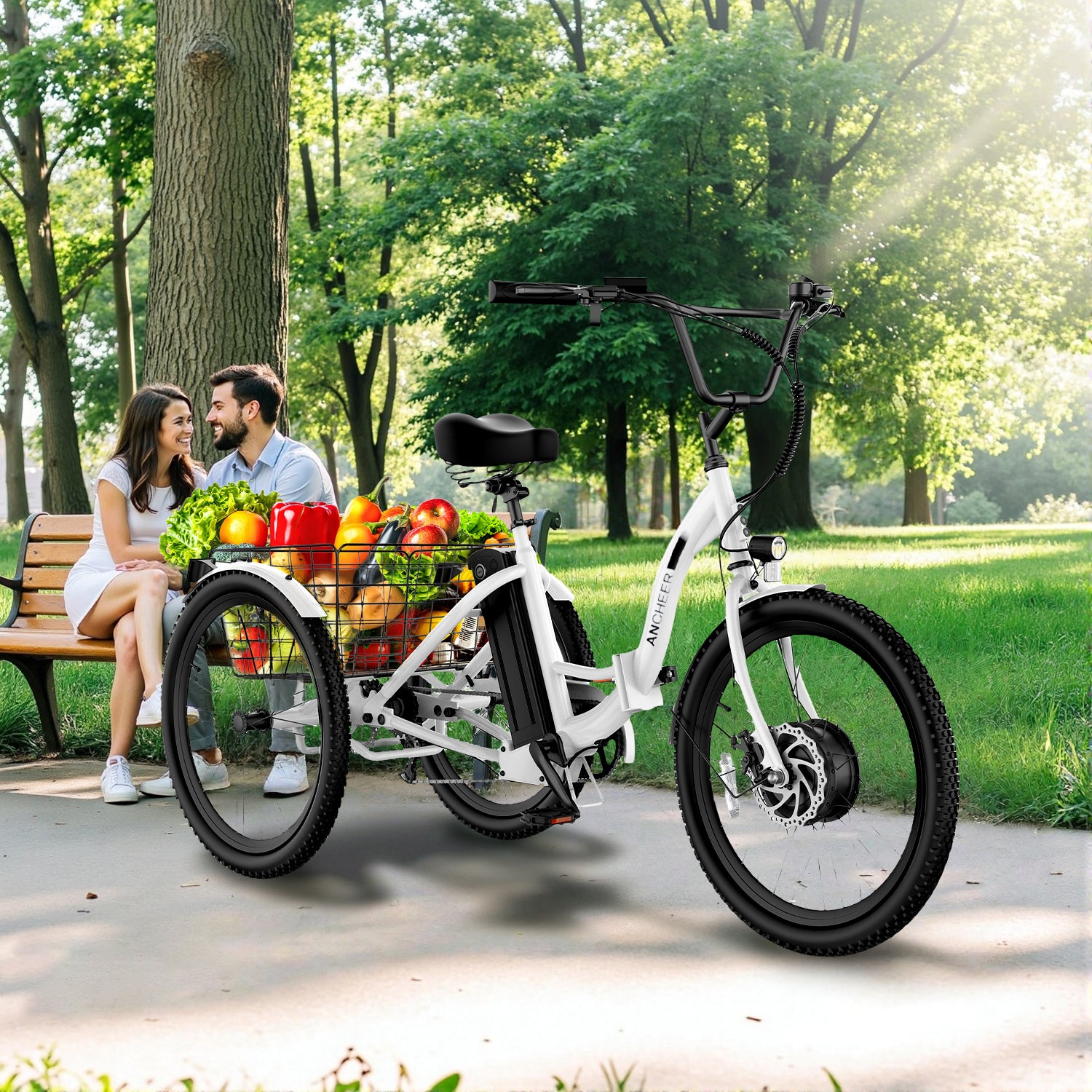 UBEB07 Electric Tricycle 24" Adult Etrike 55 Miles Range