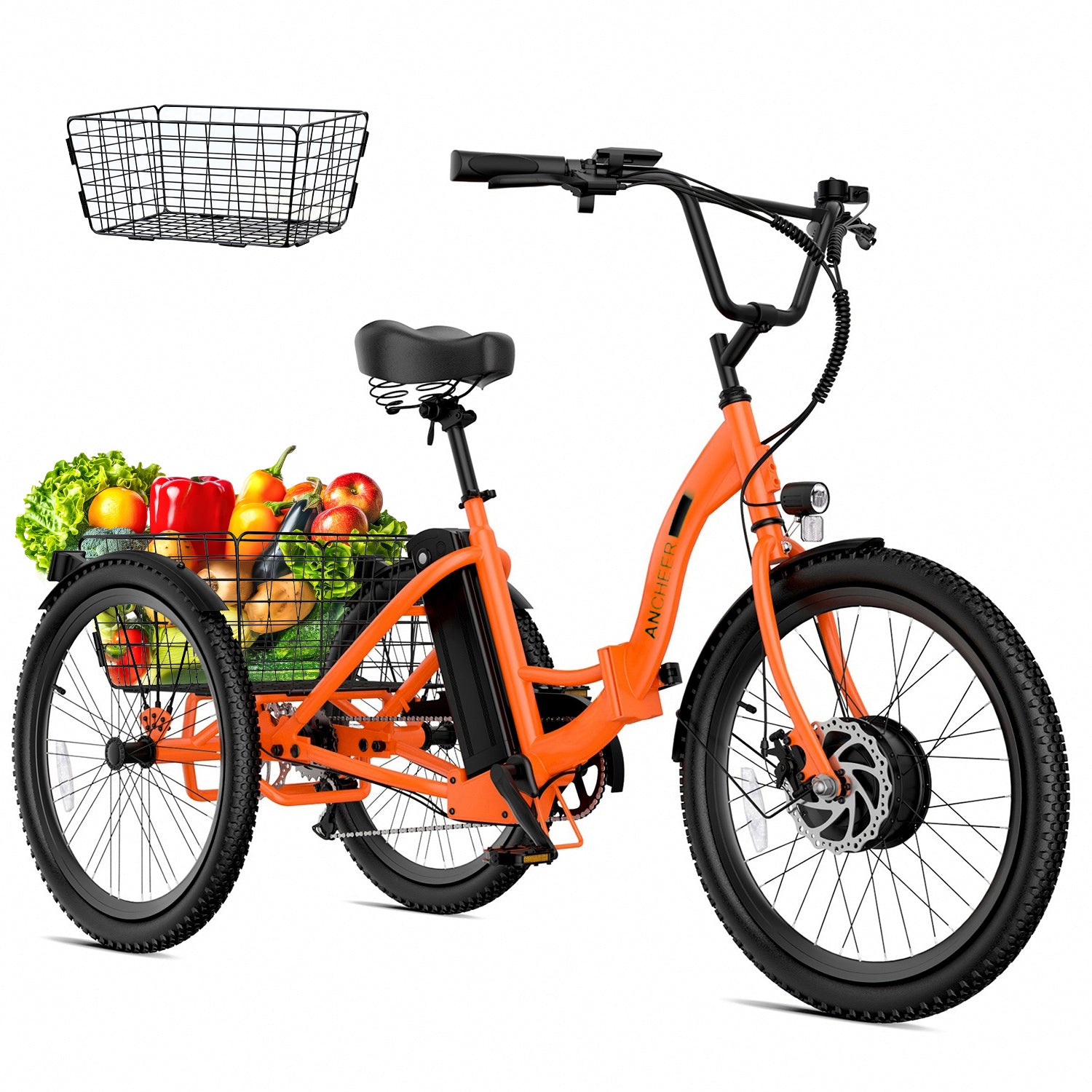 UBEB07 Electric Tricycle 24" Adult Etrike 55 Miles Range