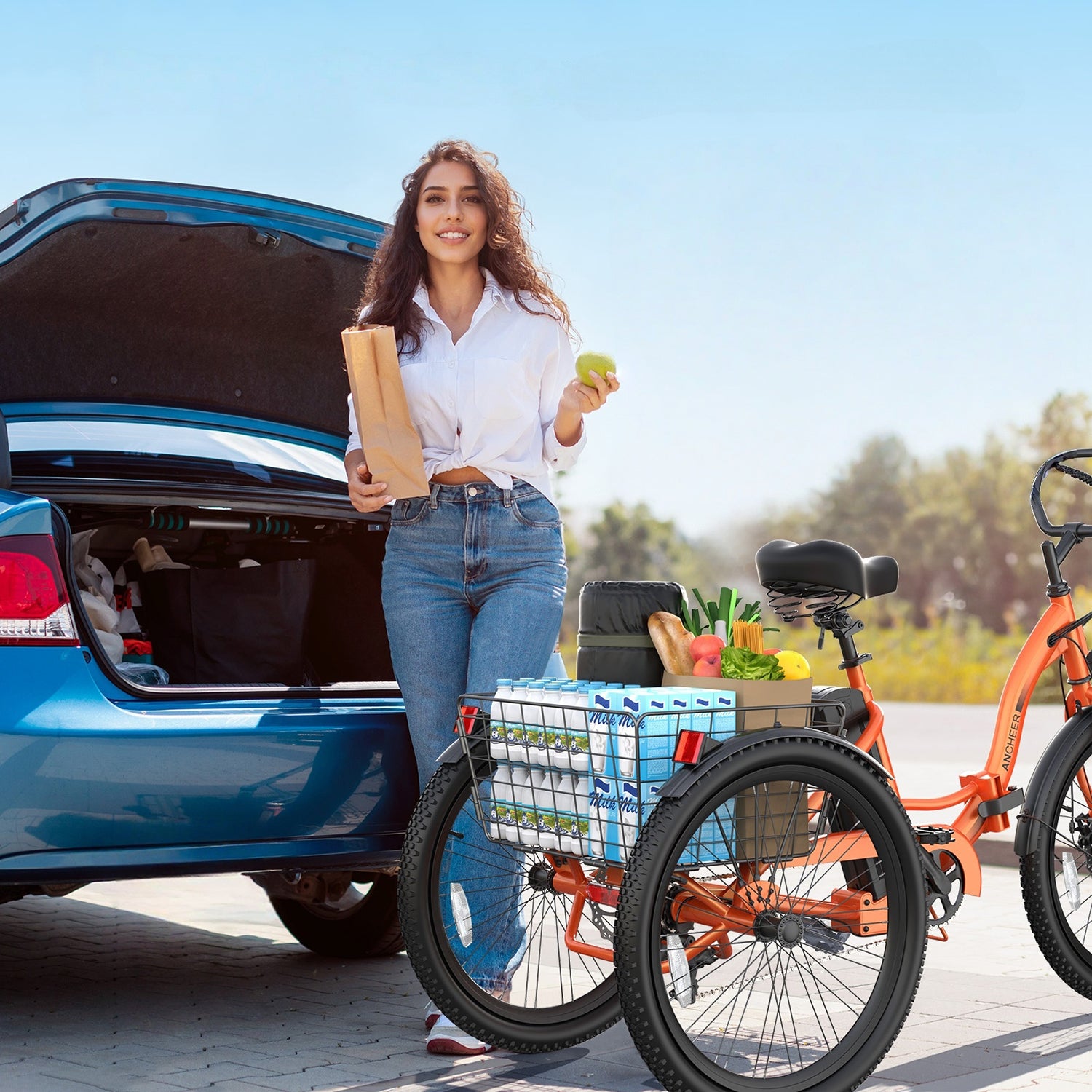 UBELIEF BN UBEB07 Electric Tricycle - 24" Adult E-Trike, 55 Miles Range