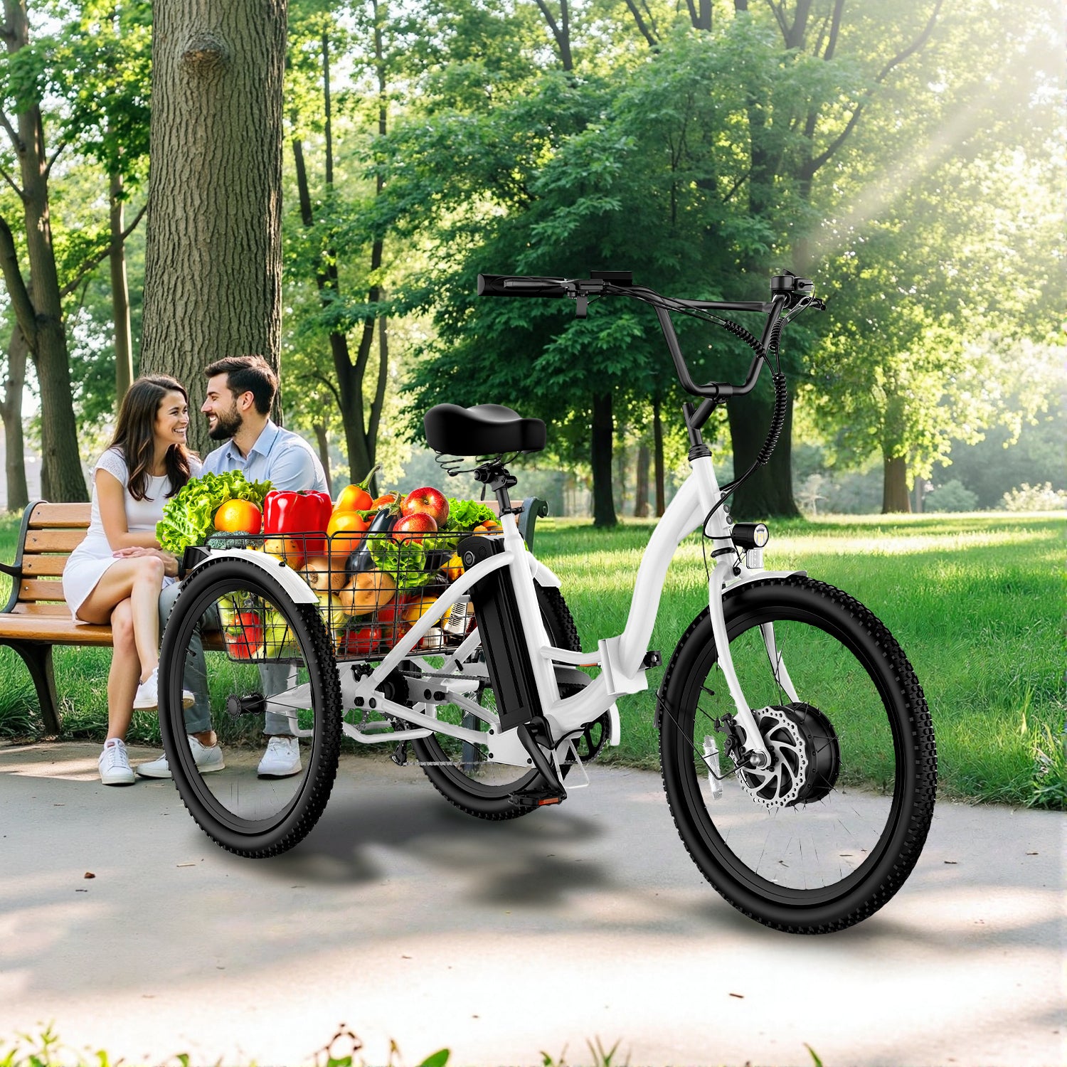 UBELIEF BN UBEB07 Electric Tricycle - 24" Adult E-Trike, 55 Miles Range