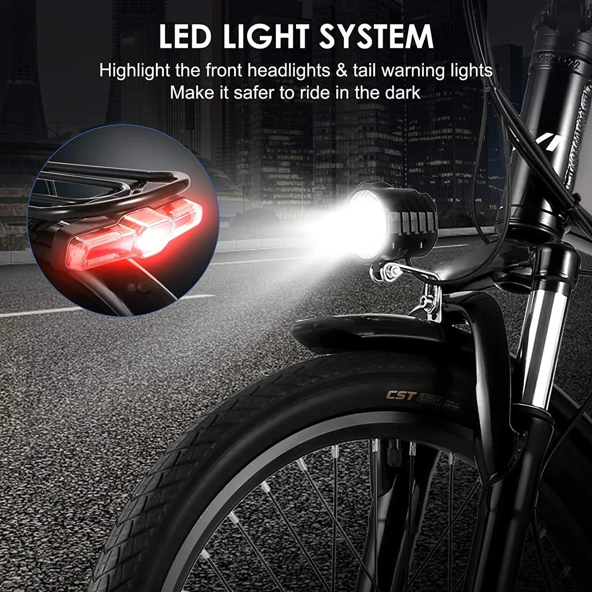 UBELIEF BN UBEB15 Folding Ebike | UL2849 Certified | 2.4" Fat Tire Commuter