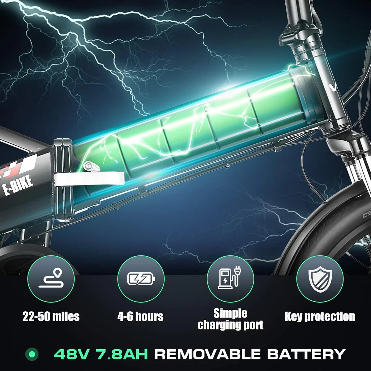 UBELIEF BN UBEB15 Folding Ebike | UL2849 Certified | 2.4" Fat Tire Commuter