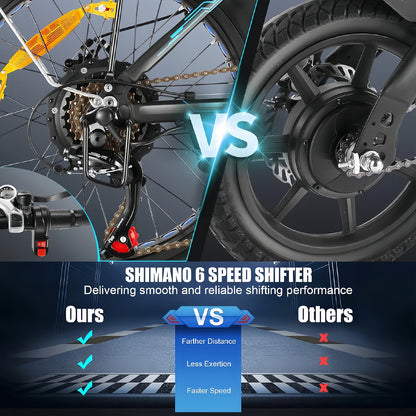UBEB01 Folding Fat Tire Electric Bike - 500W All-Terrain Ebike