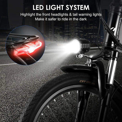 UBELIEF BN UBEB15 Folding Ebike | UL2849 Certified | 2.4" Fat Tire Commuter