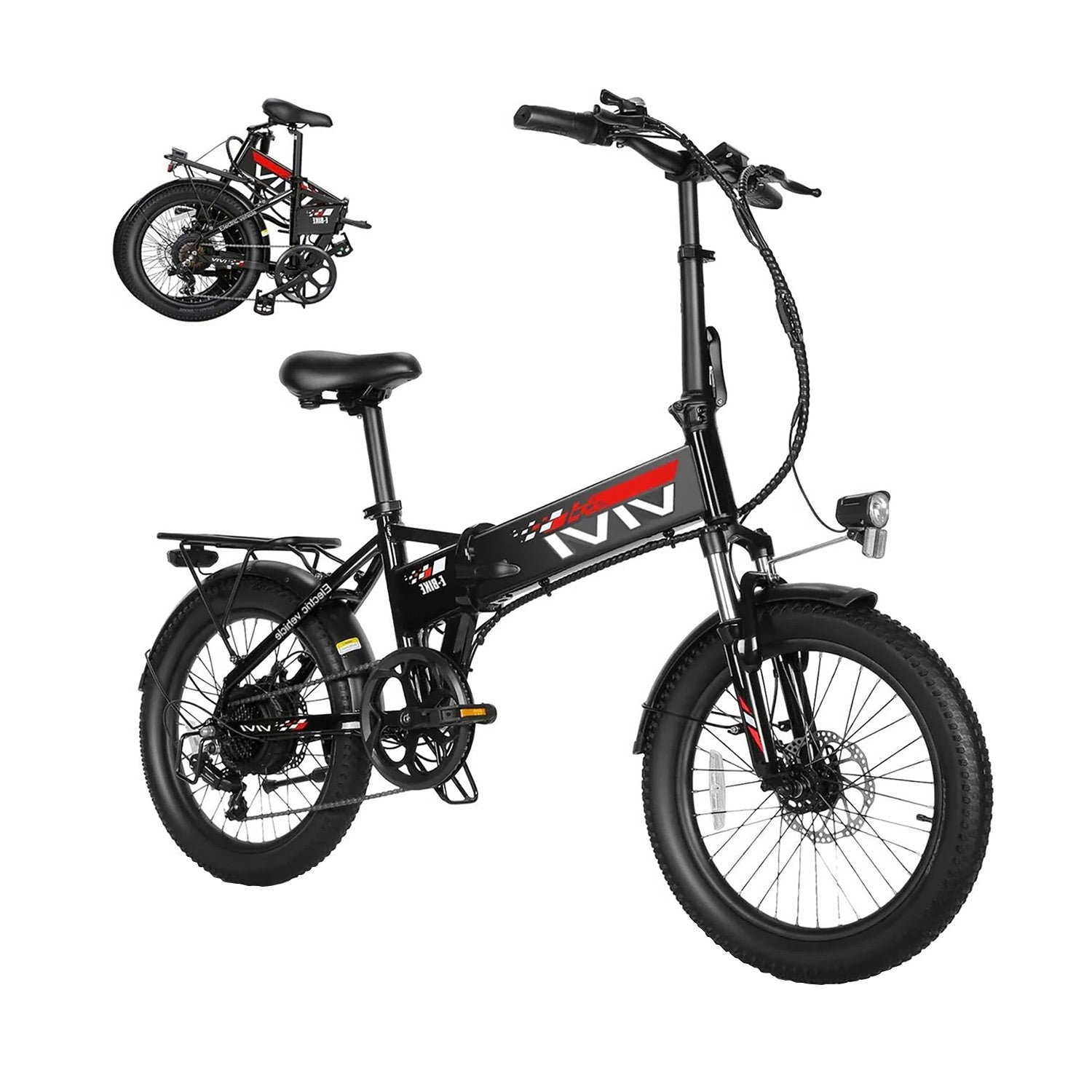 UBELIEF BN UBEB15 Folding Ebike | UL2849 Certified | 2.4" Fat Tire Commuter