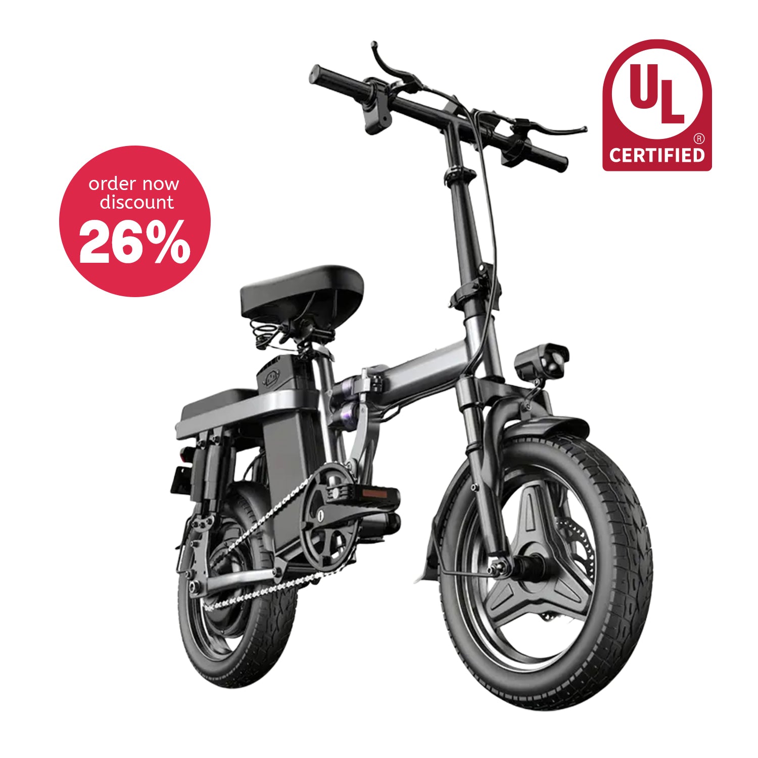 UBEB09 | 400W Folding Electric Bike – 40KM/H Top Speed 48V Battery